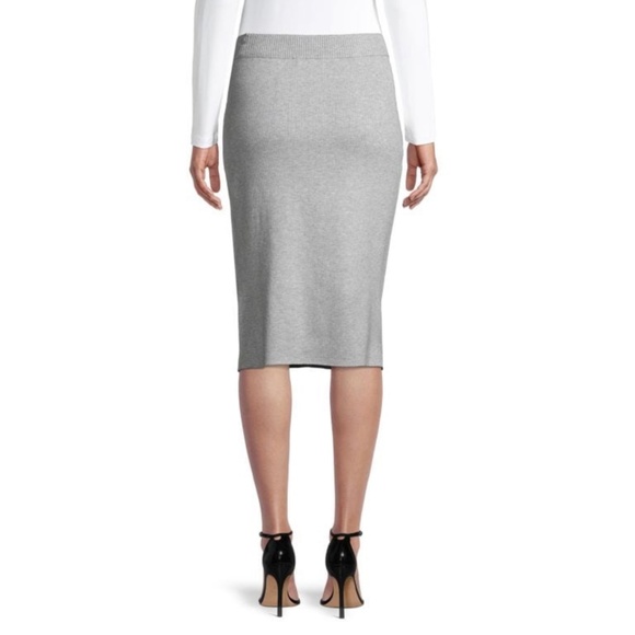NEW MILLY Twisted Knot Midi Skirt In Grey Size Medium $295 - Picture 11 of 12